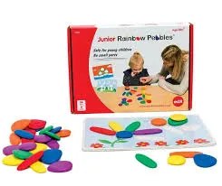 junior Rainbow Pebbles Lehrspielzeuge in verschiedenen Farben und Formen