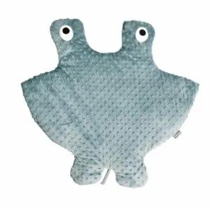 Manta the Ray aus Oliz ist ein gewichtetes Kuscheltier, das man sich zum Schlafengehen auf den Oberkörper legt, um sich zu entspannen. Wirksam bei Schlafproblemen, Demenz.
