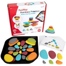 Fun Play Regenbogensteine ist ein wunderschönes Set an Lernspielzeug der Marke Edx Education.