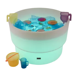 Der Tickit-Grundwasserspiegel ist leicht für den Innen- und Außengebrauch mit Wasser, Eis und Wasserperlen. Ideal für sensorisches Spielen mit Licht!