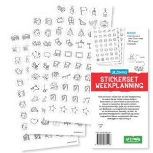 Das Wochenplaner-Aufkleberset ist ideal als Erweiterung der Magnete des Wochenplaners.
