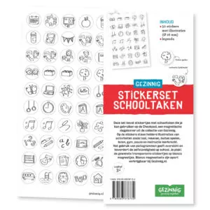 Das Stickerset Schulaufgaben ist ein Stickerset für das Checkpad, das auf Schulaktivitäten ausgerichtet ist.