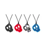 Die Chewigem Totenkopf Kauketten sind ein cooler Kauschmuck für Kinder mit leichtem Kaubedarf. Der Schädel fühlt sich auf der einen Seite glatt an und auf der anderen Seite ist er mit Nieten für zusätzliche sensorische Stimulation im Mundbereich ausgestattet. Diese Kaukette ist bei Jungen beliebt!  