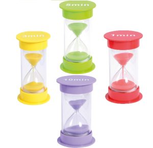 Die Sanduhr wird als Timer verwendet, um Ihrem Kind beizubringen, eine Aufgabe innerhalb einer festgelegten Zeit zu erledigen.