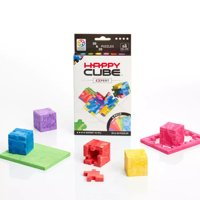 Happy Cube Expert ist, wie die Variante andeutet, die schwierigste Version des beliebten Gehirnrätsels