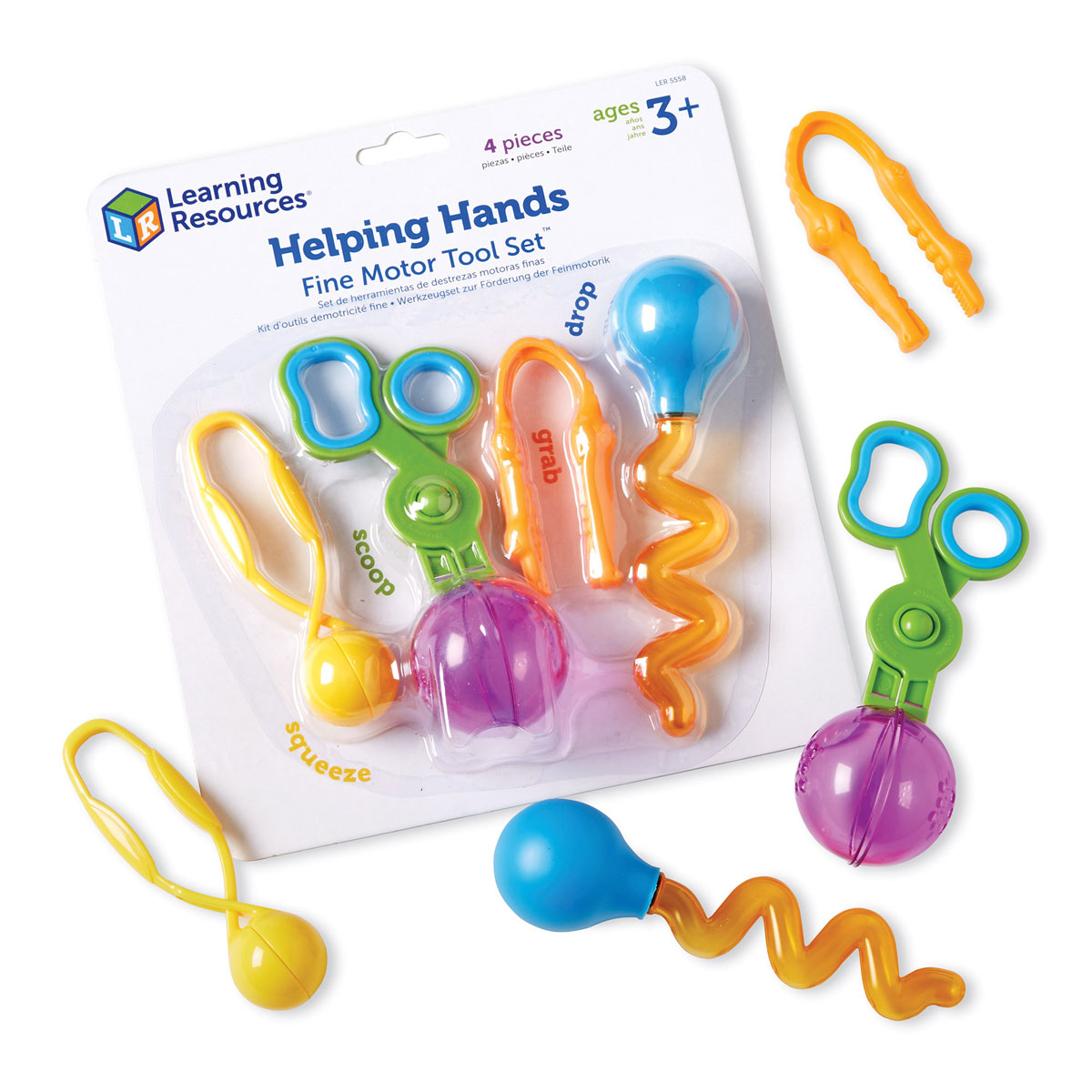 Das feinmotorische Set regt spielerisch die Fingerkraft, die Koordination und den Pinzettengriff an.