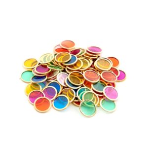 magnetische fiches, leuk om in een sensorische bal, op lichttafel of om te tellen te gebruiken