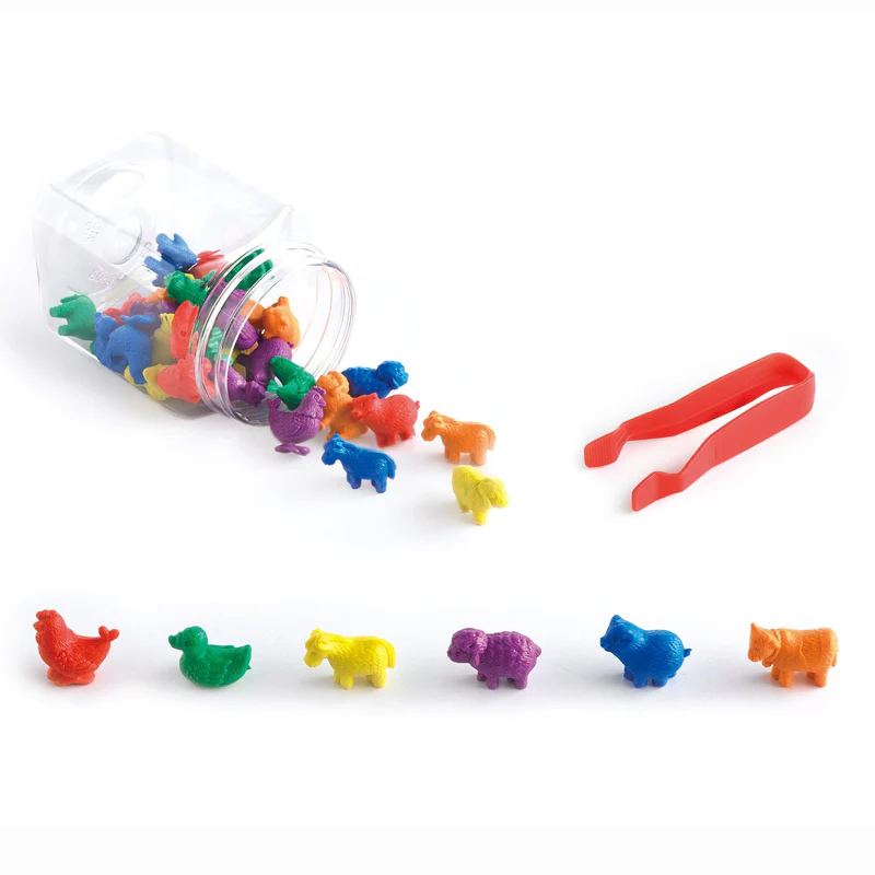 Das Set "Zählt lernen" ist ideal als Zählmaterial im Kindergarten. Aber auch schön zu bedienen mit losen Teilen spielen oder Farmthema.