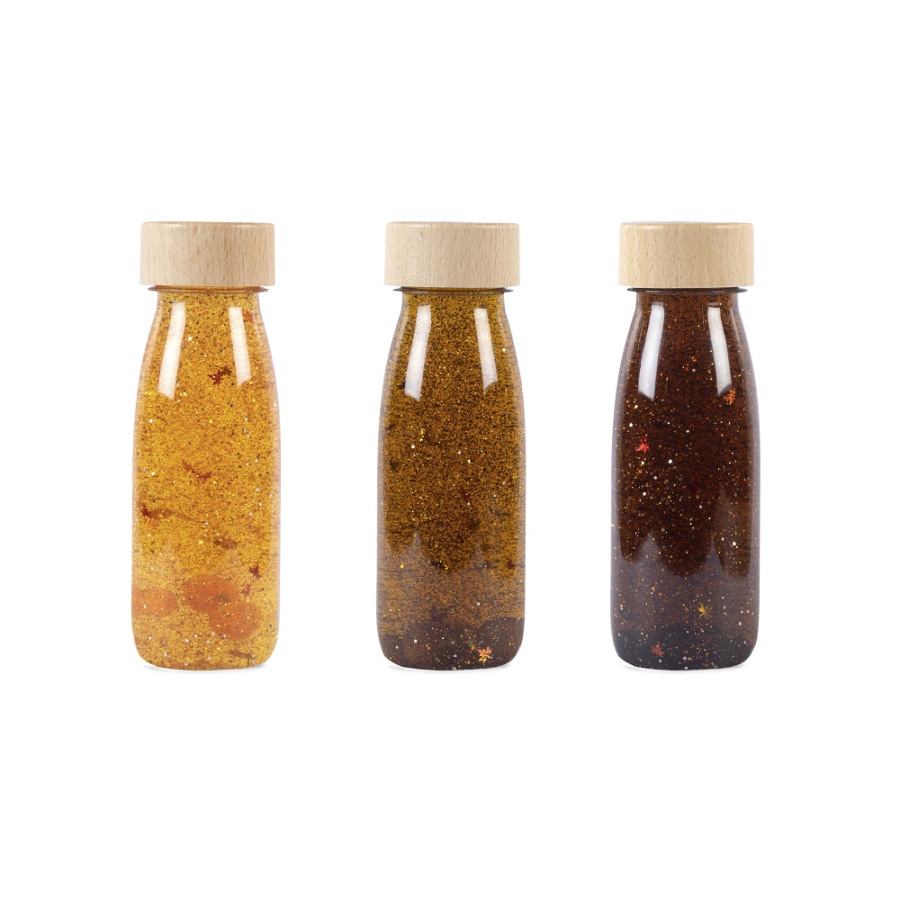 Petit Boum 3-Pack Earth Sensory Bottles – regen Sinne, Konzentration und Neugier an