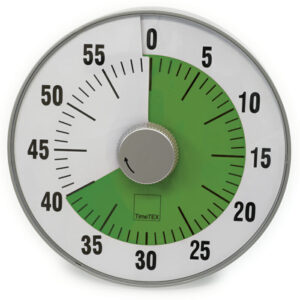 Timer lautlos, ideal für Kinder, um die Zeit visuell zu gestalten, damit sie wissen, wie lange sie für eine Aufgabe haben. Außerdem hört man diese nicht ticken, so dass Kinder, die empfindlich auf Geräusche reagieren, dies als eine schöne Stechuhr empfinden.