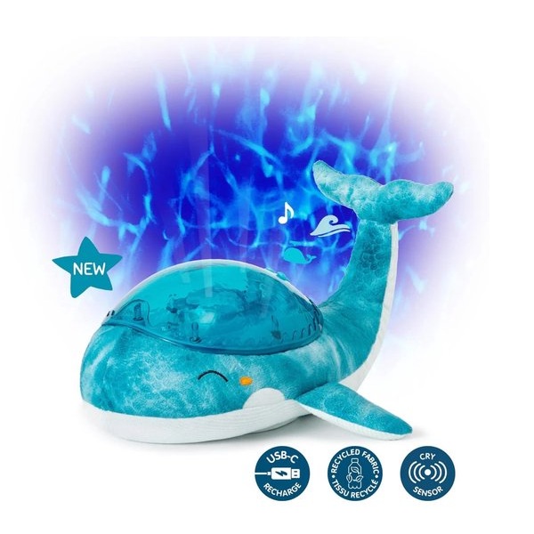 Cloud B Projektor Whale verzaubert das Zimmer Ihres Kindes und trägt zu einem sicheren, entspannten Gefühl vor dem Schlafengehen bei