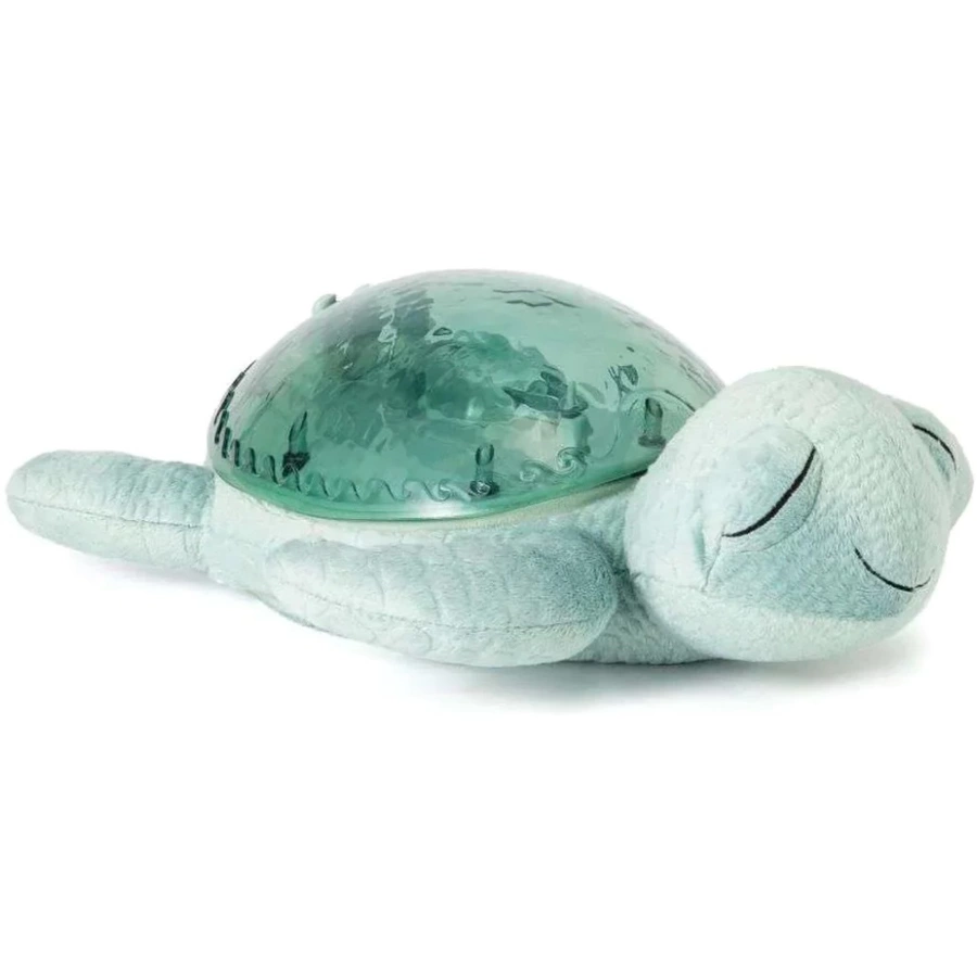 Cloudb Turtle Projector ist ein weiches Kuscheltier, das Ihrem Kind vor dem Schlafengehen mit sanftem Licht, Musik und Projektion Ruhe bietet