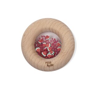 Petit Boum Wassermelonen-Donut, ideales sensorisches Spielzeug für die Kleinen oder für Kinder mit Behinderungen.