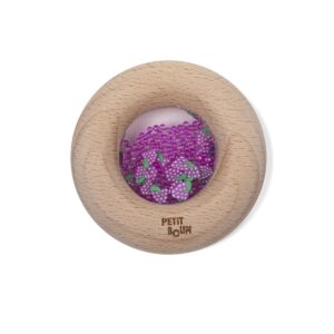 Petit Boum Donut gefüllt mit wunderschönen lila-blauen Trauben, sensorisch mit kleinen Händen zu erkunden