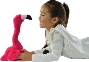 Dieser Aftertalk Flamingo hat einen Diktiergerät, mit dem er mit Ihrem Kleinen oder Ihnen sprechen und in der Zwischenzeit seine Tanzschritte vorführen kann!