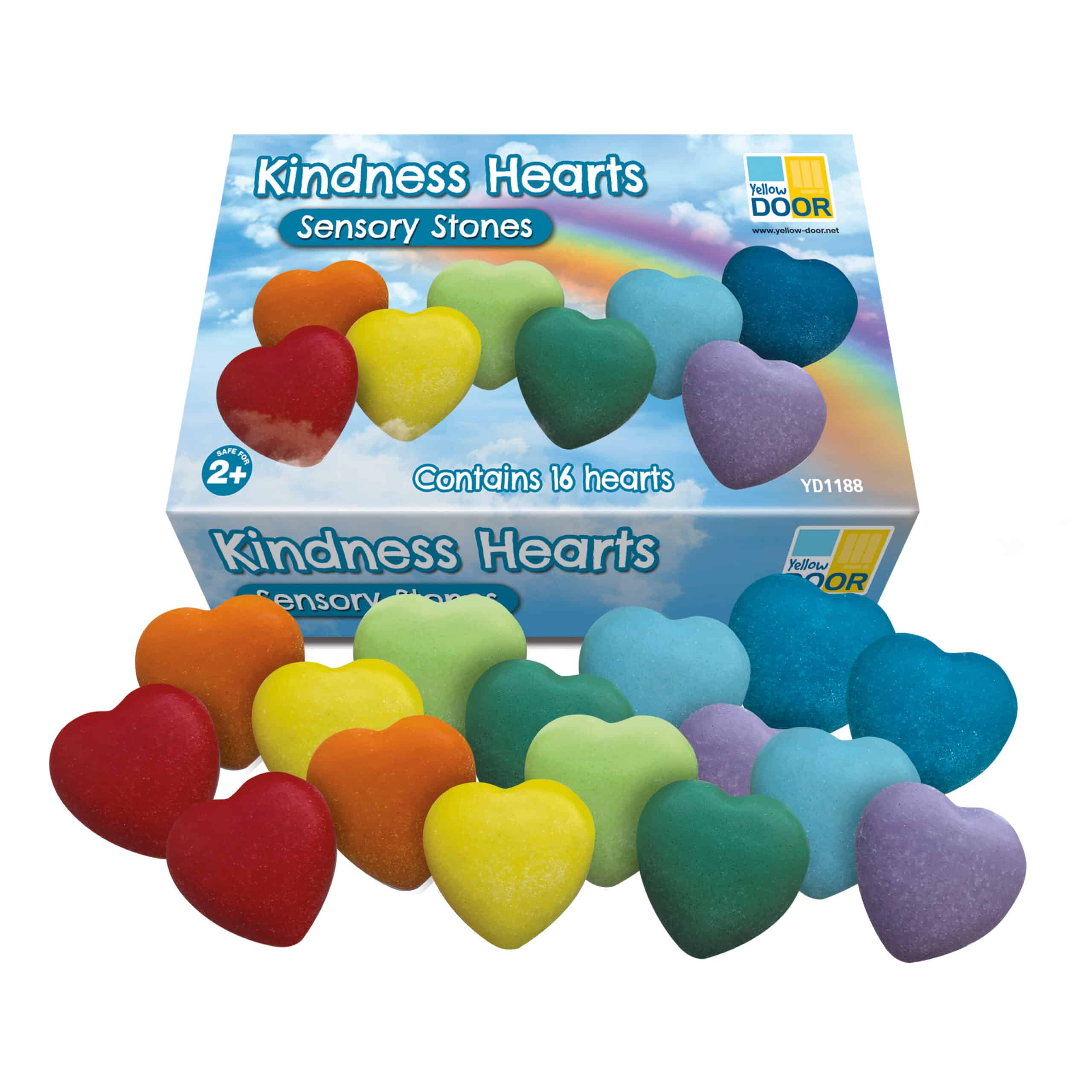Gelbe Tür-Hart-Steine (Kindness Hearts) sind eine schöne Möglichkeit, mit Kindern über Dankbarkeit und Freundlichkeit zu diskutieren und sie zu teilen