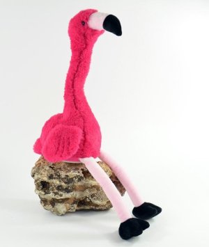 de napraat flamingo tovert bij elke meid een lach op het gezicht, daagt uit tot communicatie.