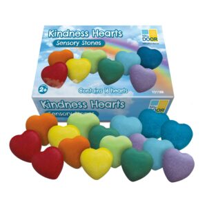 Gelbe Tür-Hart-Steine (Kindness Hearts) sind eine schöne Möglichkeit, mit Kindern über Dankbarkeit und Freundlichkeit zu diskutieren und sie zu teilen