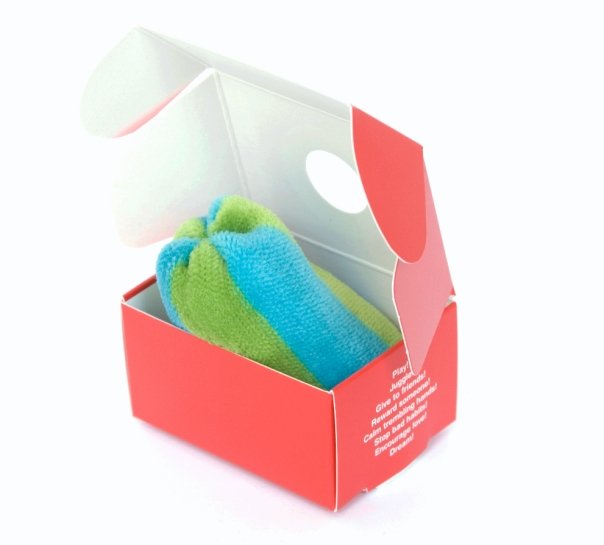 Small Friends Stress Ball Mini ist in einer bunten Schachtel verpackt