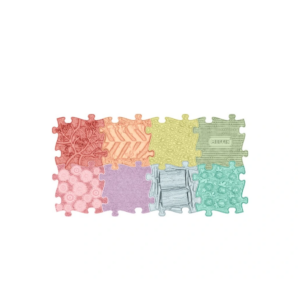 MUFFIK Puzzlematten in sanften Pastellfarben – stilvolle orthopädische Spielmatten, die die Entwicklung der Kinderfüße anregen. Kombinieren Sie Design, Komfort und Gesundheit in einer spielerischen Bodenlösung.