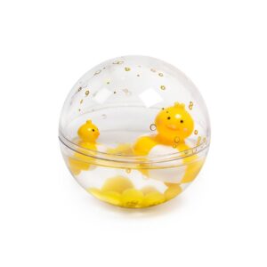 Petit Boum Happy Bubbles Duck – bunter Sinnesball und Badespielzeug für Babys, stimuliert die Sinne und Feinmotorik während der Badezeit