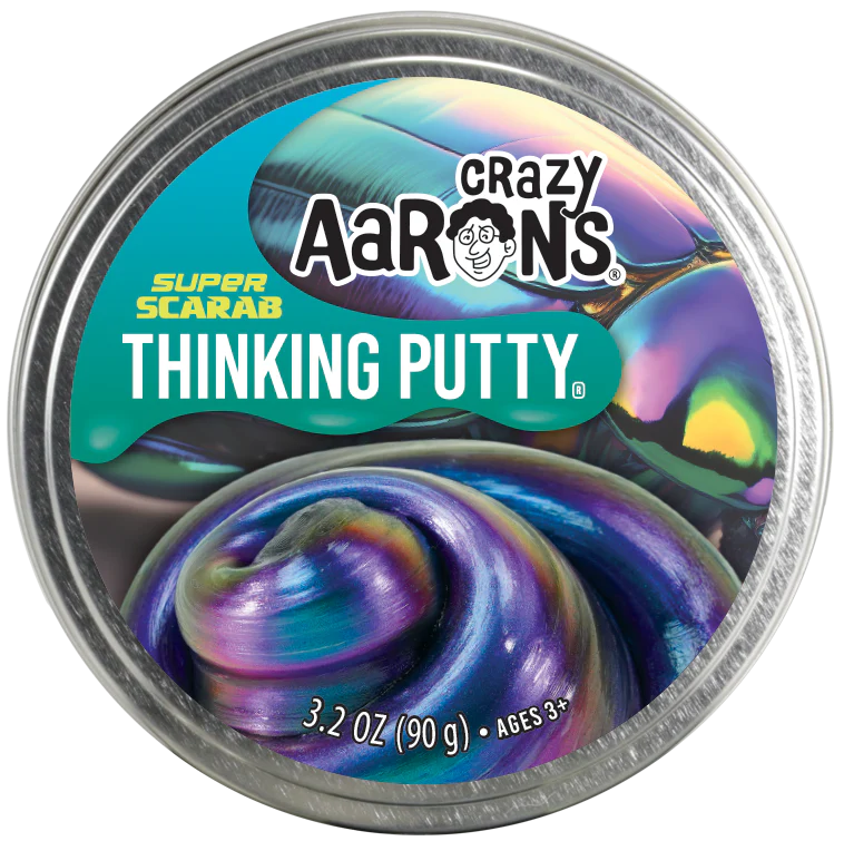 Entdecke Crazy Aarons Super Scarab Putty, einen magischen Putty, der an bunte Knetton erinnert.