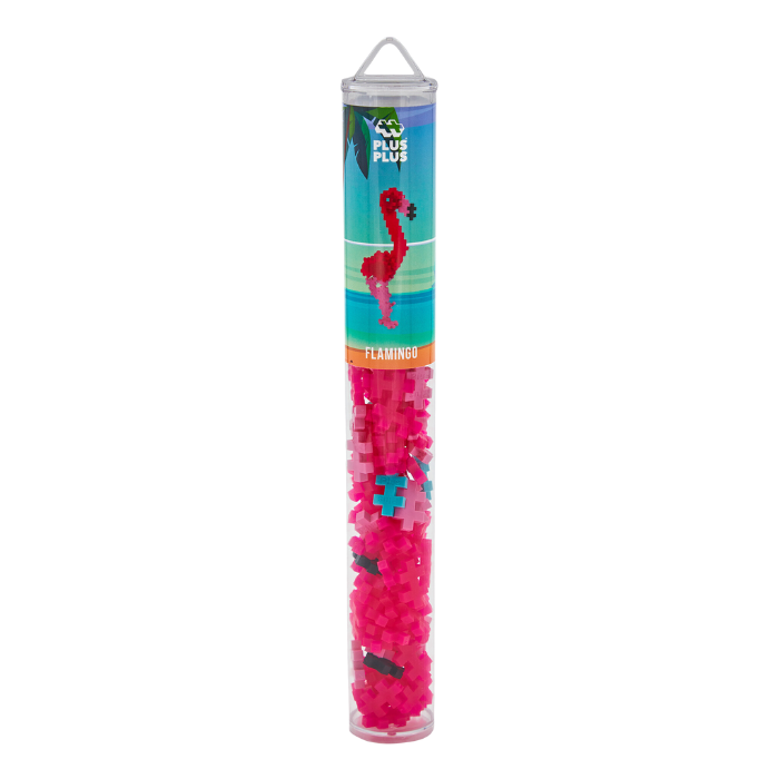 Bouw je eigen flamingo met de kleurrijke Plus-Plus Flamingo Tube. Duurzaam, herbruikbaar en geschikt voor kinderen vanaf 5 jaar.