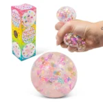 Bunte, weiche Bälle mit Partyfiguren. Ideales Fidget-Spielzeug gegen Anspannung und Unruhe. Hilft Kindern, sich zu entspannen und sich zu konzentrieren.  