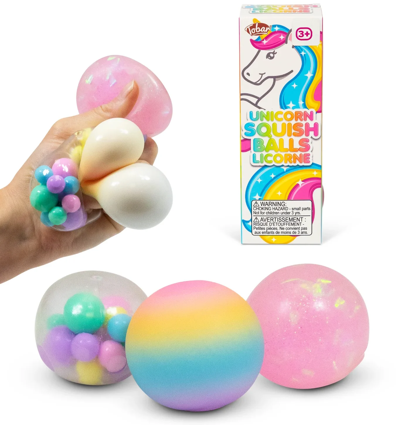 Die Scrunchems Unicorn Squishy Balls (3 Stück) sind ideale Fidget-Spielzeuge für Kinder, die Spannung abbauen möchten.