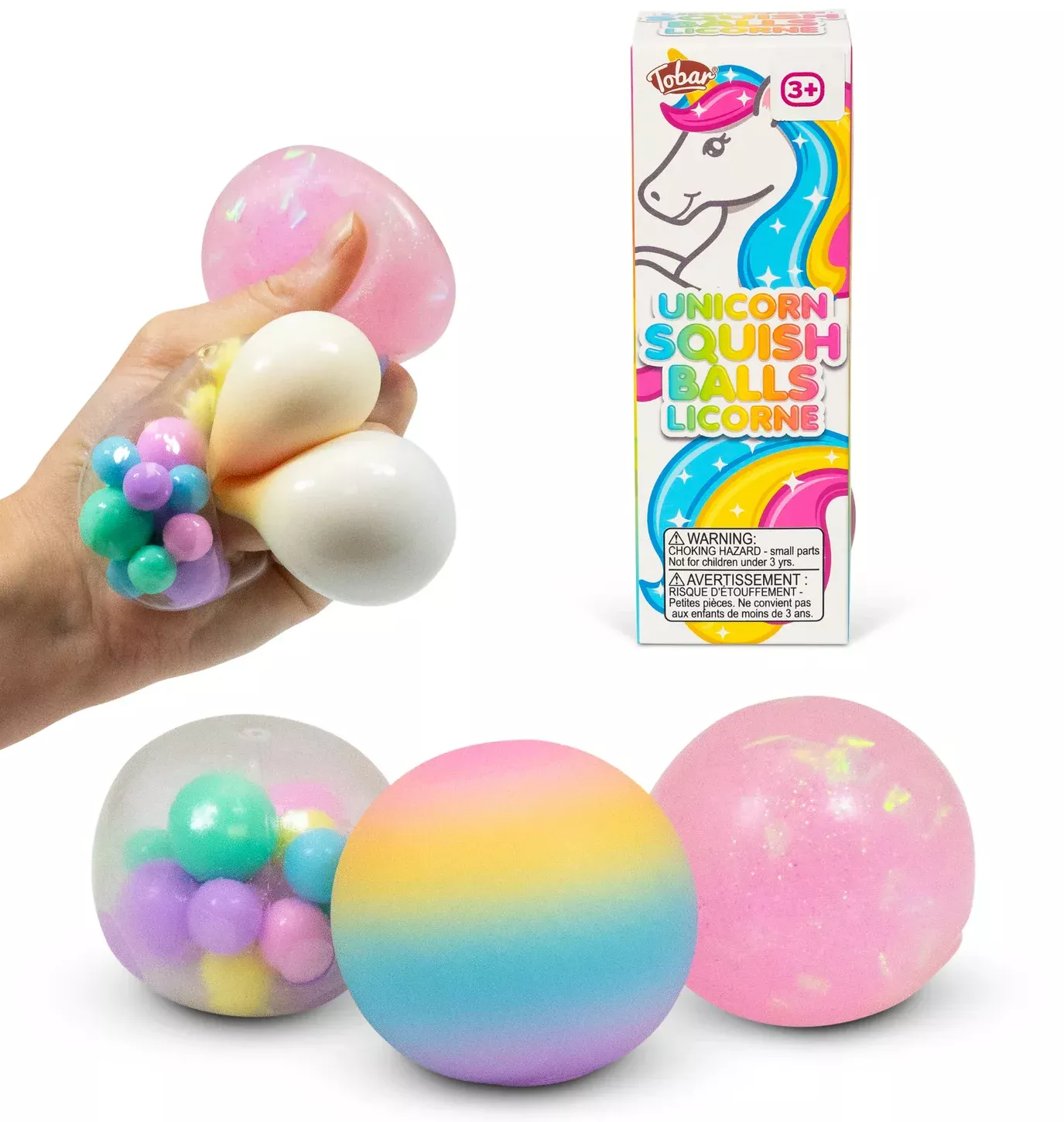 Die Scrunchems Unicorn Squishy Balls (3 Stück) sind ideale Fidget-Spielzeuge für Kinder, die Spannung abbauen möchten.