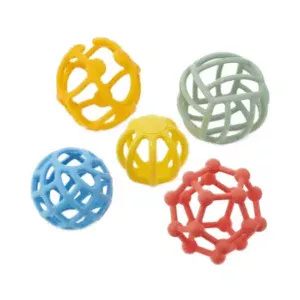 Set flexible Bälle für sensorisches Spiel. Fördert Berührung, Kneifen und Kreativität mit Sand, Farbe oder losen Materialien