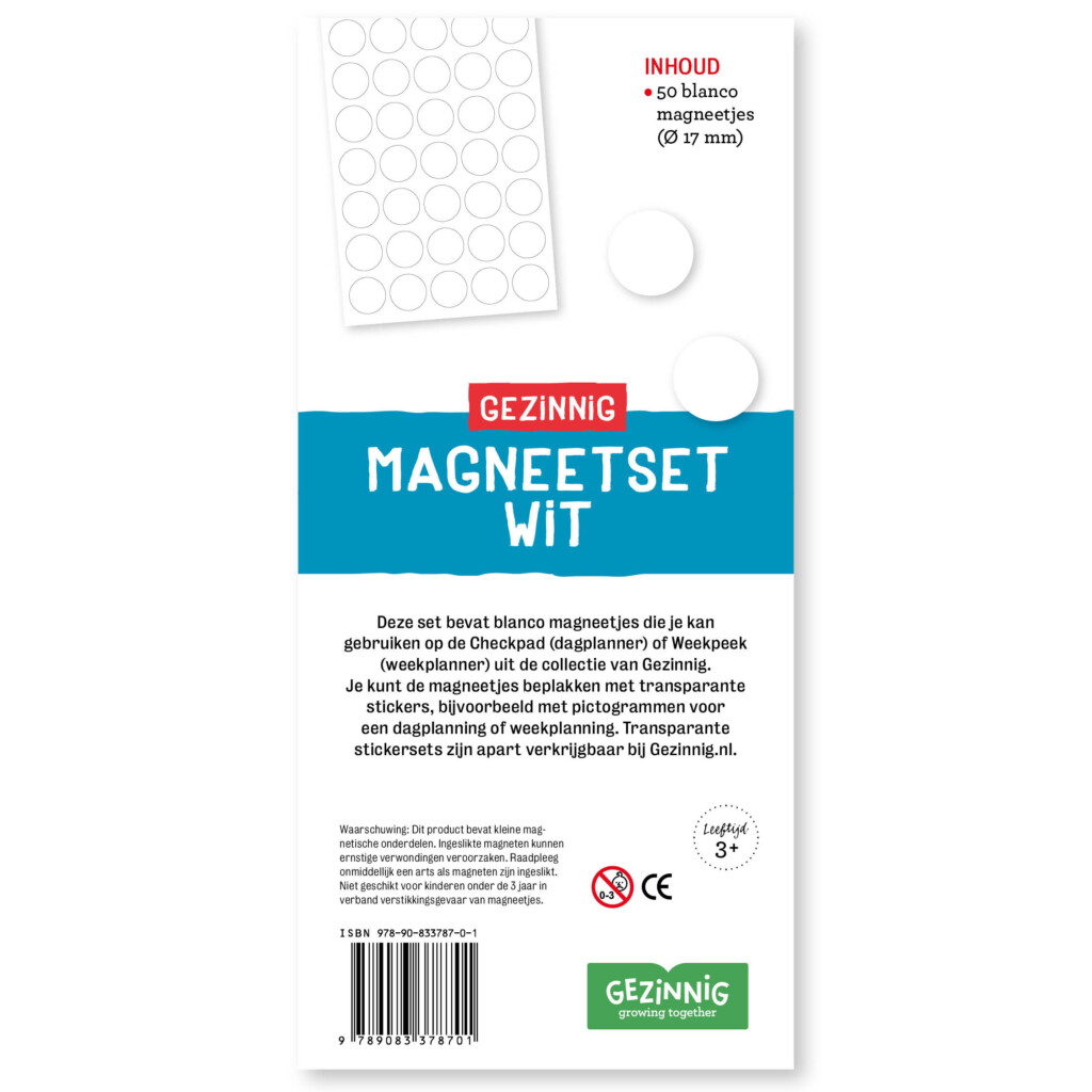 Das Magnet-Set kann in Kombination mit dem wöchentlichen Peek oder dem Checkpad verwendet werden.