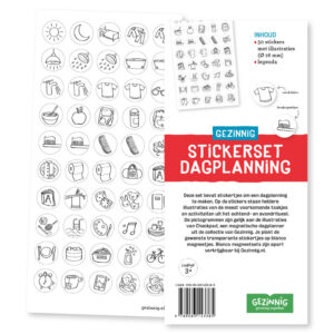 Das tägliche Planungsaufkleber-Set von Gezinnig ist ideal, um dein Kontrollkreuz komplett auszufüllen,